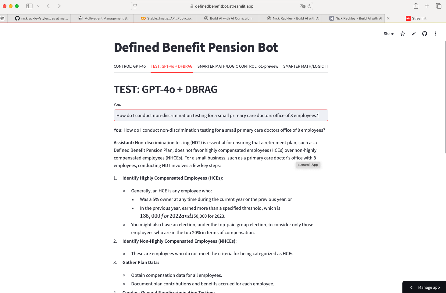 Sample AI chatbot